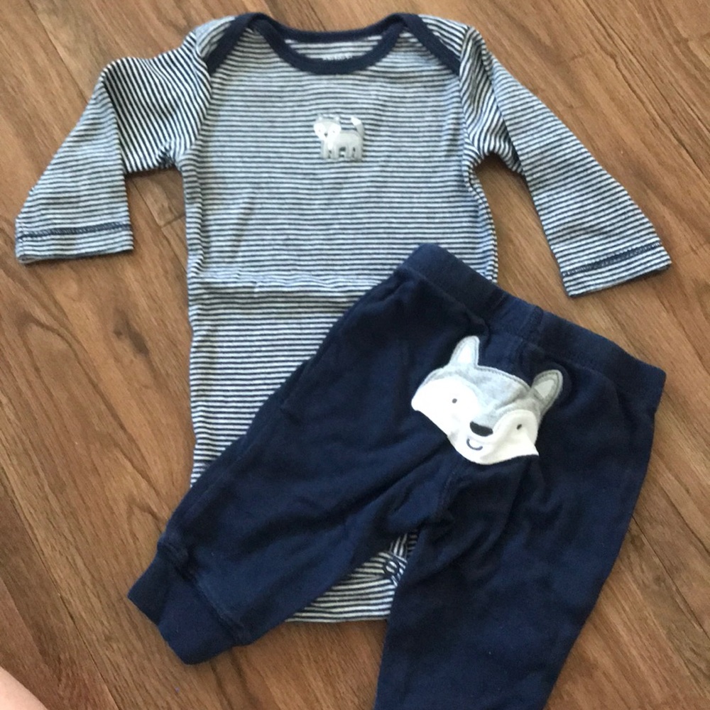 Carters Fox Long Sleeve Onesie and Pant Set